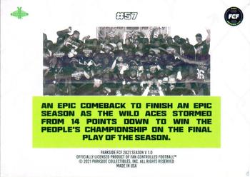 2021 Parkside Fan Controlled Football Season v1.0 Commemorative Set #57 The People's Champions Back