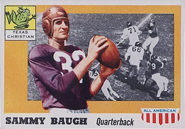 1955 Topps All-American #20 Sammy Baugh Front