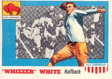 1955 Topps All-American #21 Whizzer White Front