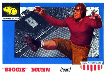 1955 Topps All-American #92 Biggie Munn Front