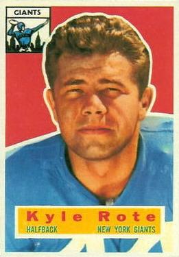 1956 Topps #29 Kyle Rote Front