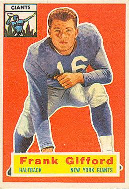 1956 Topps #53 Frank Gifford Front
