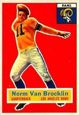 1956 Topps #6 Norm Van Brocklin Front