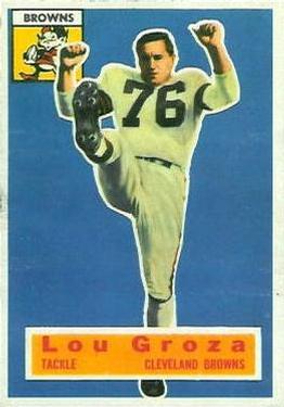 1956 Topps #9 Lou Groza Front