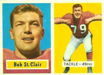 1957 Topps #18 Bob St. Clair Front
