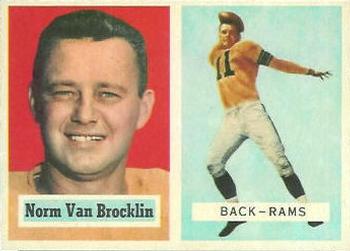 1957 Topps #22 Norm Van Brocklin Front