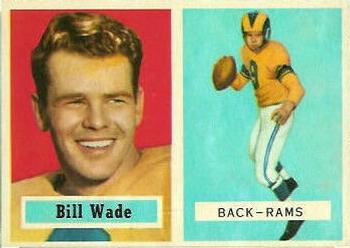 1957 Topps #34 Bill Wade Front