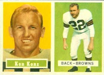 1957 Topps #52 Ken Konz Front