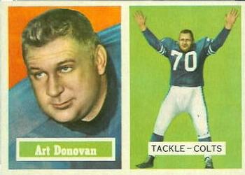 1957 Topps #65 Art Donovan Front