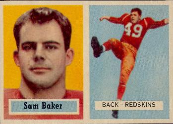 1957 Topps #72 Sam Baker Front