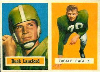1957 Topps #90 Buck Lansford Front