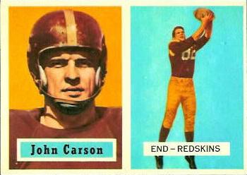 1957 Topps #123 John Carson Front