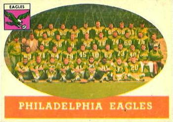 1958 Topps #109 Philadelphia Eagles Front