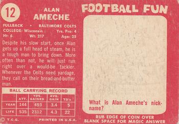 1958 Topps #12 Alan Ameche Back