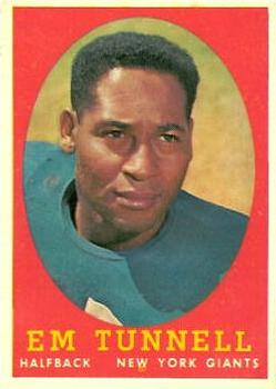 1958 Topps #42 Em Tunnell Front