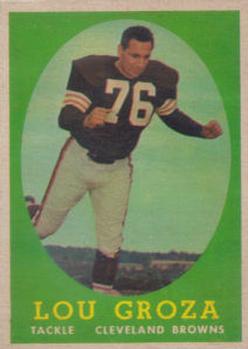1958 Topps #52 Lou Groza Front