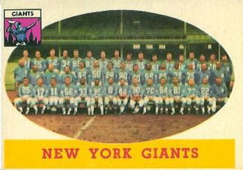 1958 Topps #61 New York Giants Front