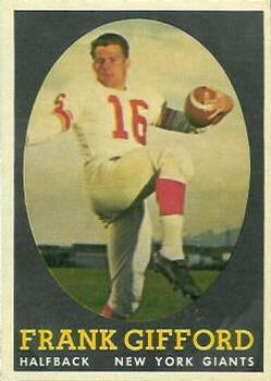 1958 Topps #73 Frank Gifford Front