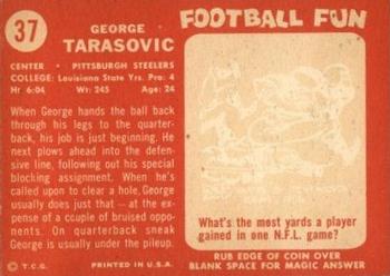 1958 Topps #37 George Tarasovic Back