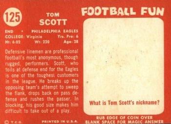 1958 Topps #125 Tom Scott Back