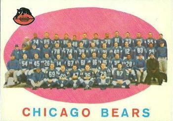 1959 Topps #104 Chicago Bears Front