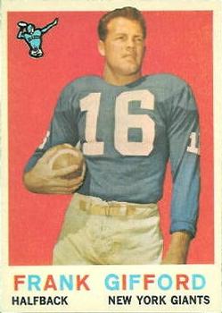 1959 Topps #20 Frank Gifford Front