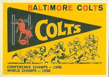 1959 Topps #68 Colts Pennant Front