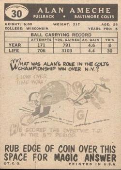 1959 Topps #30 Alan Ameche Back