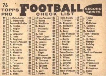 1959 Topps #76 Los Angeles Rams Back