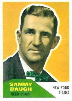 1960 Fleer #20 Sammy Baugh Front