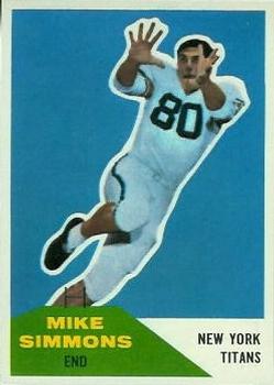1960 Fleer #68 Mike Simmons Front