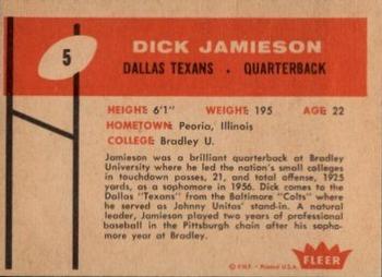 1960 Fleer #5 Dick Jamieson Back