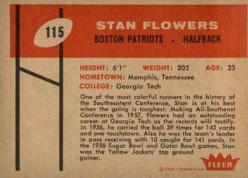 1960 Fleer #115 Stan Flowers Back