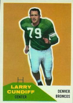 1960 Fleer #95 Larry Cundiff Front