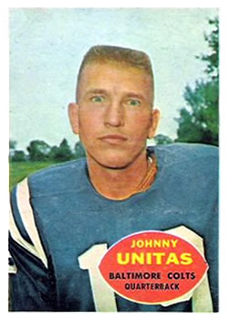1960 Topps #1 Johnny Unitas Front