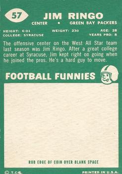 1960 Topps #57 Jim Ringo Back
