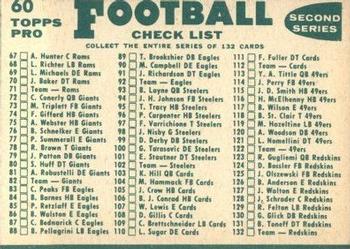 1960 Topps #60 Green Bay Packers Back