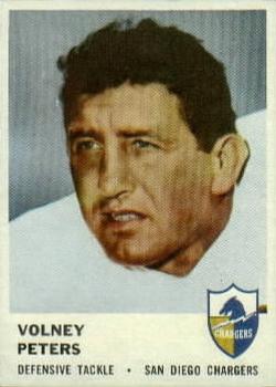 1961 Fleer #165 Volney Peters Front