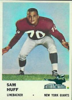 1961 Fleer #74 Sam Huff Front