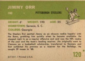 1961 Fleer #120 Jimmy Orr Back