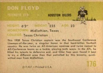 1961 Fleer #176 Don Floyd Back