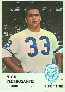 1961 Fleer #80 Nick Pietrosante Front