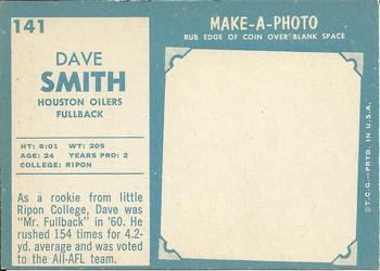 1961 Topps #141 Dave Smith Back
