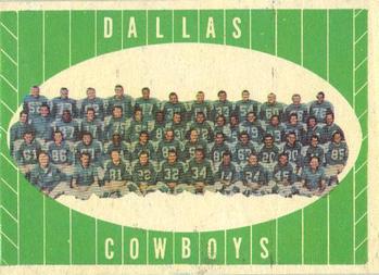1961 Topps #28 Dallas Cowboys Team Front