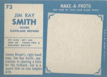 1961 Topps #73 Jim Ray Smith Back