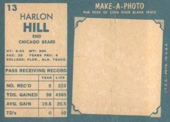 1961 Topps #13 Harlon Hill Back