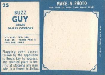 1961 Topps #25 Buzz Guy Back