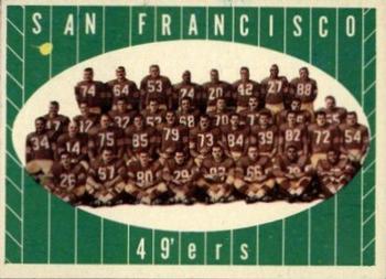 1961 Topps #66 San Francisco 49ers Team Front