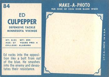 1961 Topps #84 Ed Culpepper Back