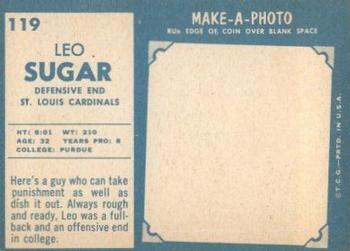 1961 Topps #119 Leo Sugar Back